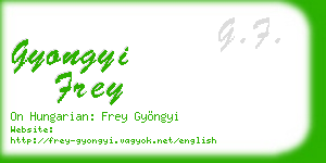 gyongyi frey business card