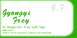 gyongyi frey business card